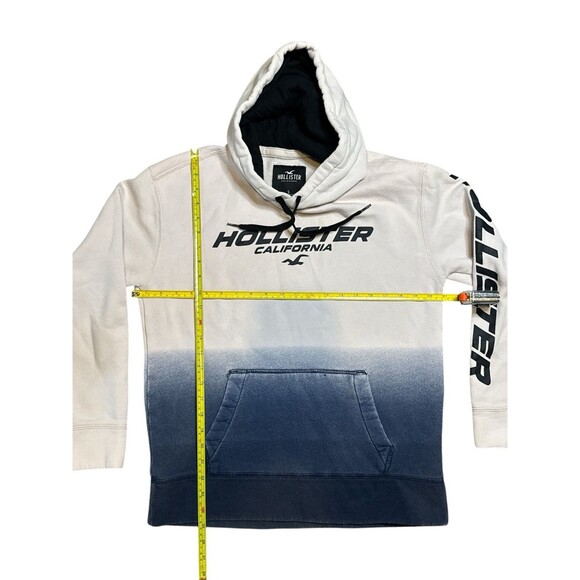 Hollister California Men’s Small  Blue Ombré Hoodie Kangaroo Pouch - Picture 3 of 7